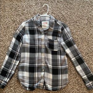 Womens Mossimo black and white plaid shirt